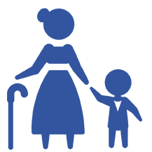 Woman and child icon